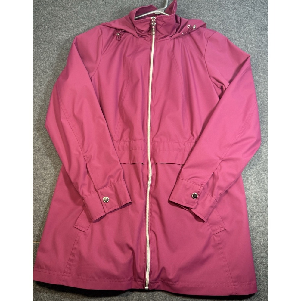 VINCE CAMUTO Women's Pink Hooded Lightweight Water-Resistant Jacket Zip XS